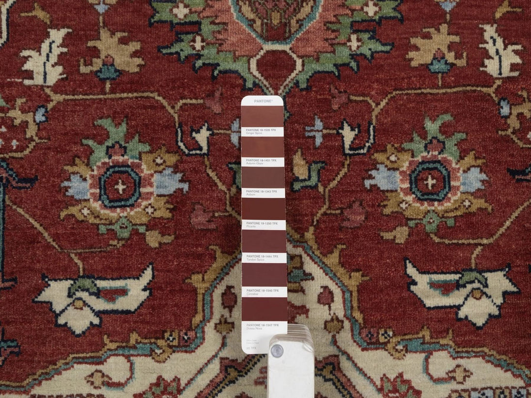 5'1" x 7'2" New Hand Knotted Red Wool Rectangle Oriental Rug - MOA10292782