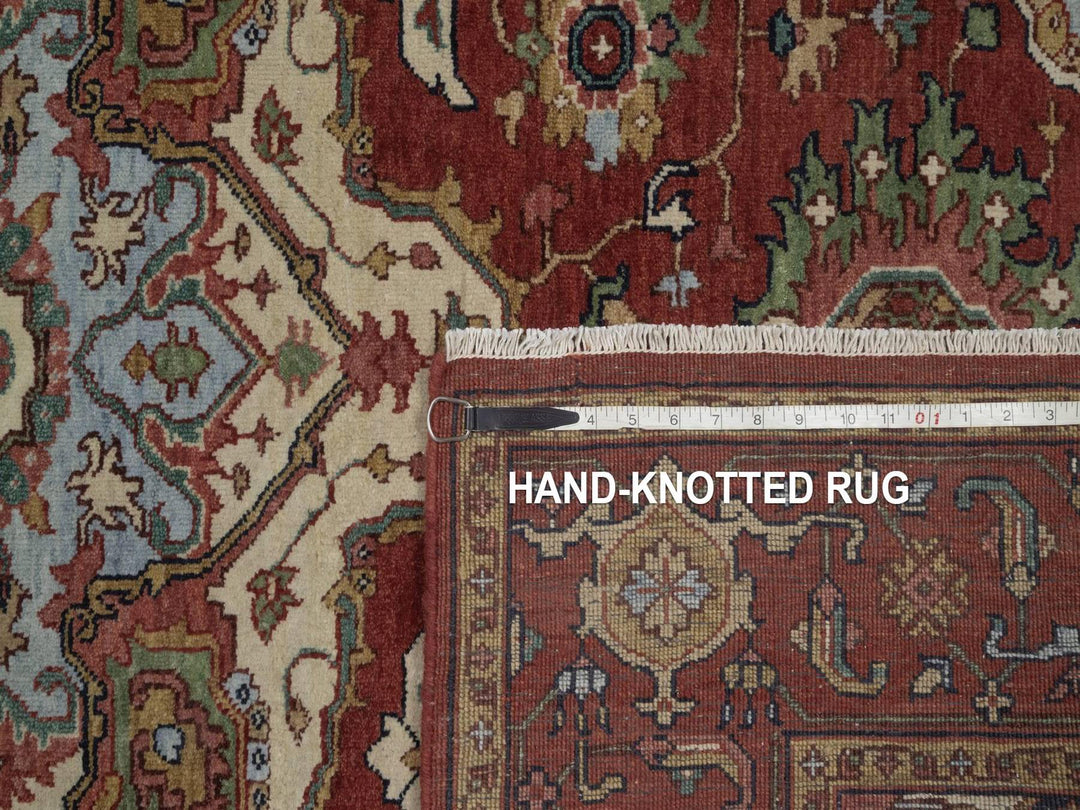 5'1" x 7'2" New Hand Knotted Red Wool Rectangle Oriental Rug - MOA10292782