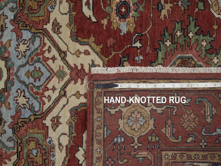 5'1" x 7'2" New Hand Knotted Red Wool Rectangle Oriental Rug - MOA10292782