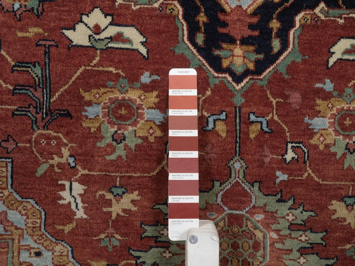 4'11" x 7'4" New Hand Knotted Red Wool Rectangle Oriental Rug - MOA10292784