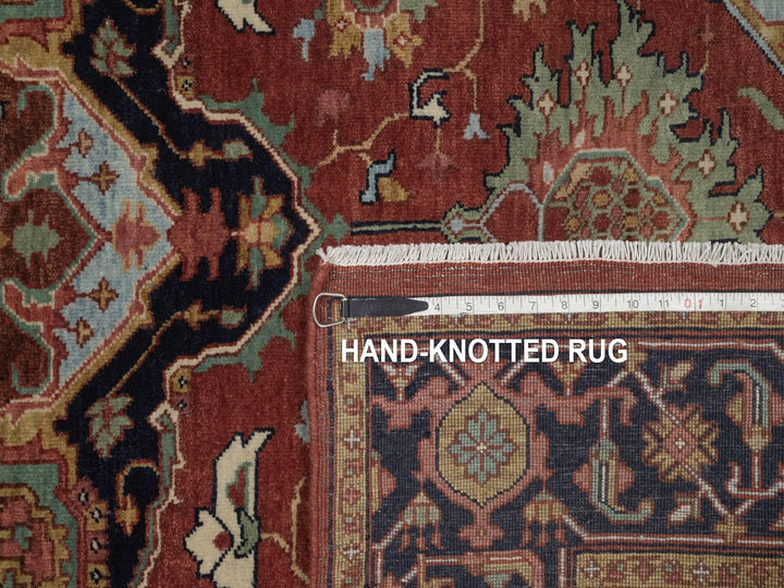 4'11" x 7'4" New Hand Knotted Red Wool Rectangle Oriental Rug - MOA10292784