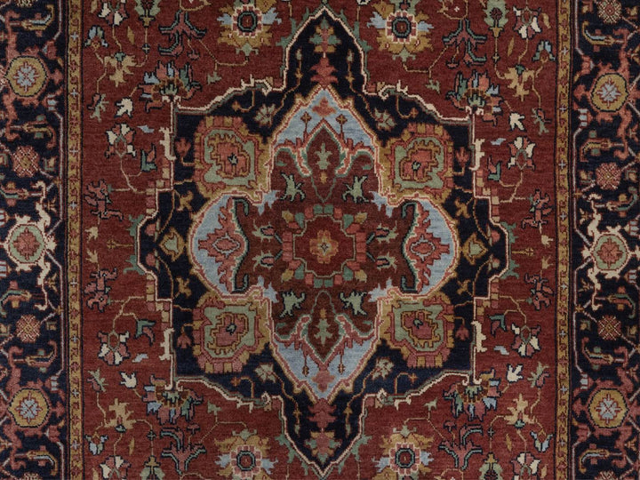 3'11" x 12'0" New Hand Knotted Red Wool Runner Oriental Rug - MOA10292785