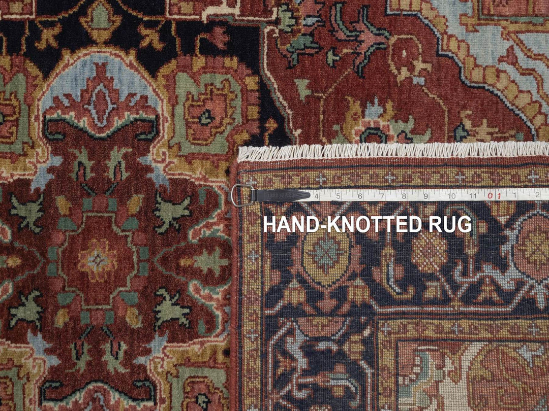 3'11" x 12'0" New Hand Knotted Red Wool Runner Oriental Rug - MOA10292785