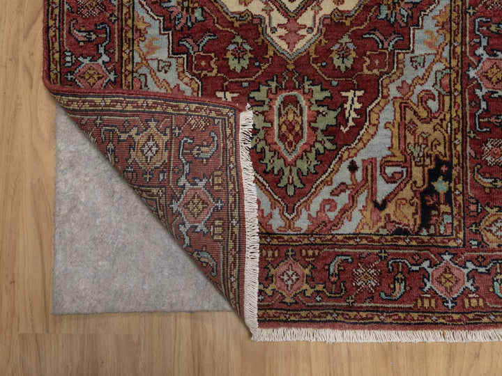 2'7" x 19'11" New Hand Knotted Red Wool Runner Oriental Rug - MOA10292787