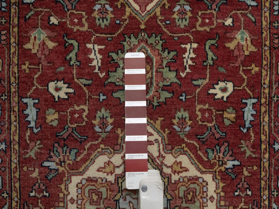 2'7" x 19'11" New Hand Knotted Red Wool Runner Oriental Rug - MOA10292787