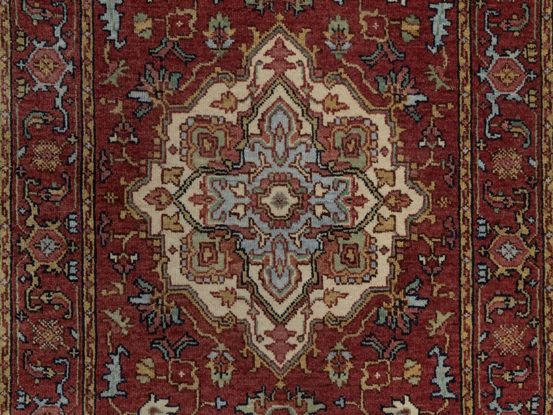 2'7" x 19'11" New Hand Knotted Red Wool Runner Oriental Rug - MOA10292787