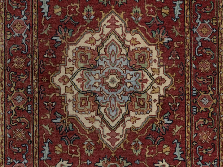 2'7" x 19'11" New Hand Knotted Red Wool Runner Oriental Rug - MOA10292787