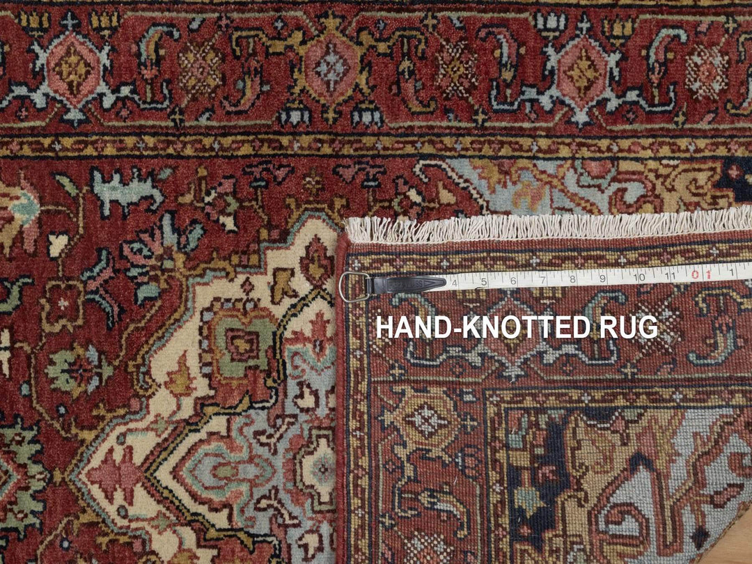 2'7" x 19'11" New Hand Knotted Red Wool Runner Oriental Rug - MOA10292787