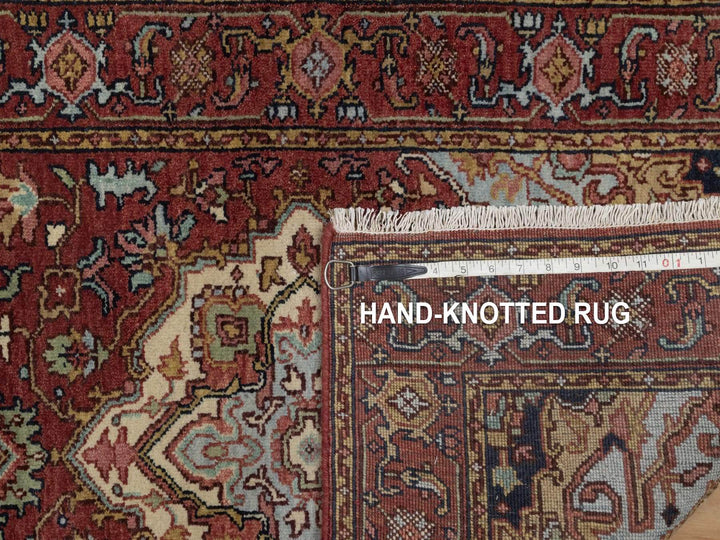 2'7" x 19'11" New Hand Knotted Red Wool Runner Oriental Rug - MOA10292787