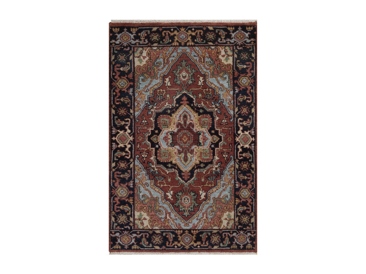 2'0" x 3'1" New Hand Knotted Red Wool Rectangle Oriental Rug - MOA10292790