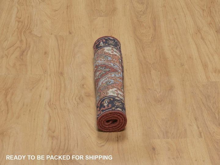 2'0" x 3'1" New Hand Knotted Red Wool Rectangle Oriental Rug - MOA10292790