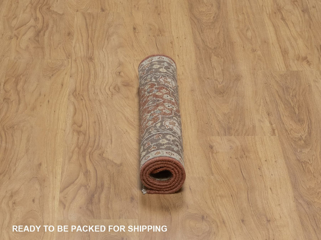 2'0" x 3'2" New Hand Knotted Red Wool Rectangle Oriental Rug - MOA10292792