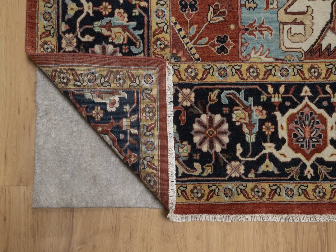 7'10" x 10'1" New Hand Knotted Red Wool Rectangle Oriental Rug - MOA10292794