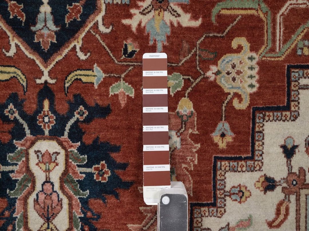 7'10" x 10'1" New Hand Knotted Red Wool Rectangle Oriental Rug - MOA10292794
