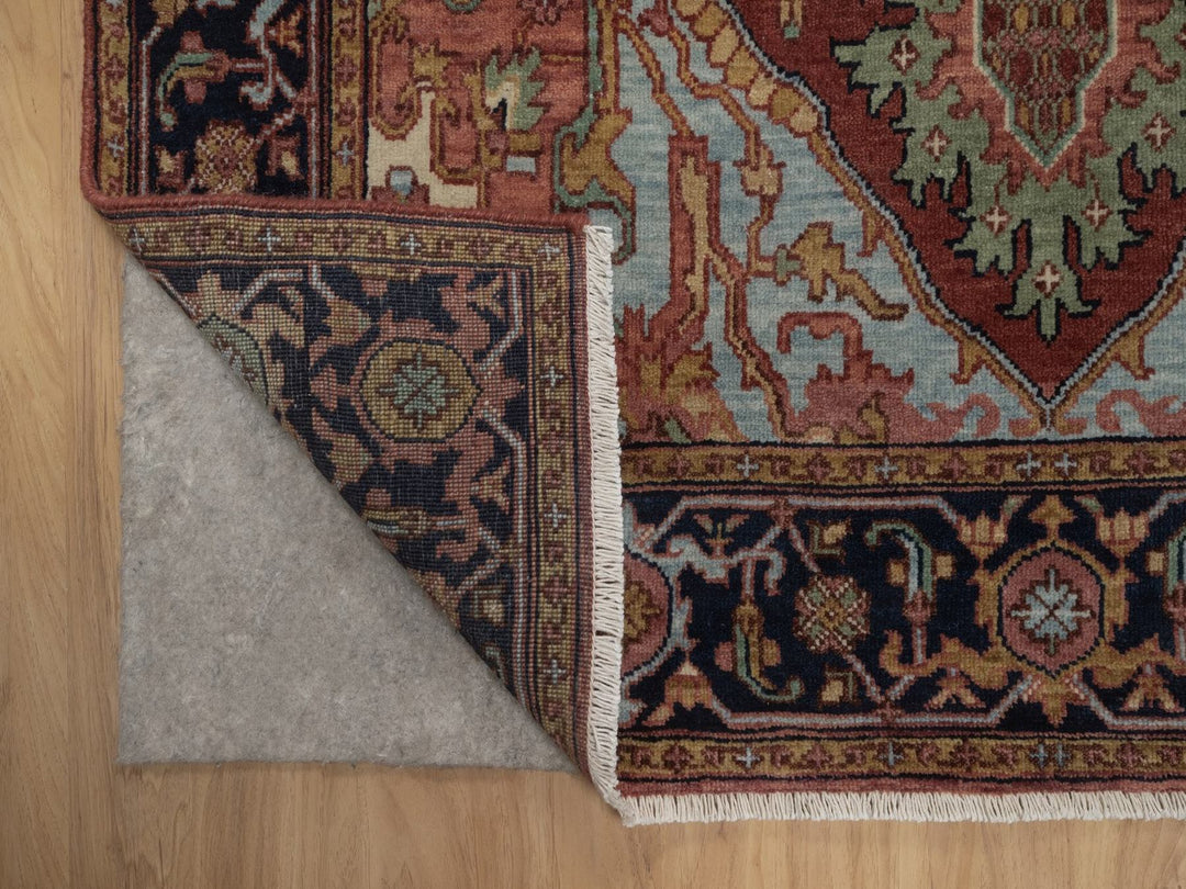 4'1" x 6'1" New Hand Knotted Red Wool Rectangle Oriental Rug - MOA10292796