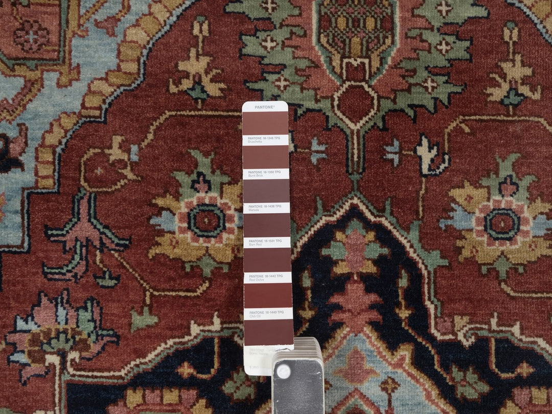 4'1" x 6'1" New Hand Knotted Red Wool Rectangle Oriental Rug - MOA10292796