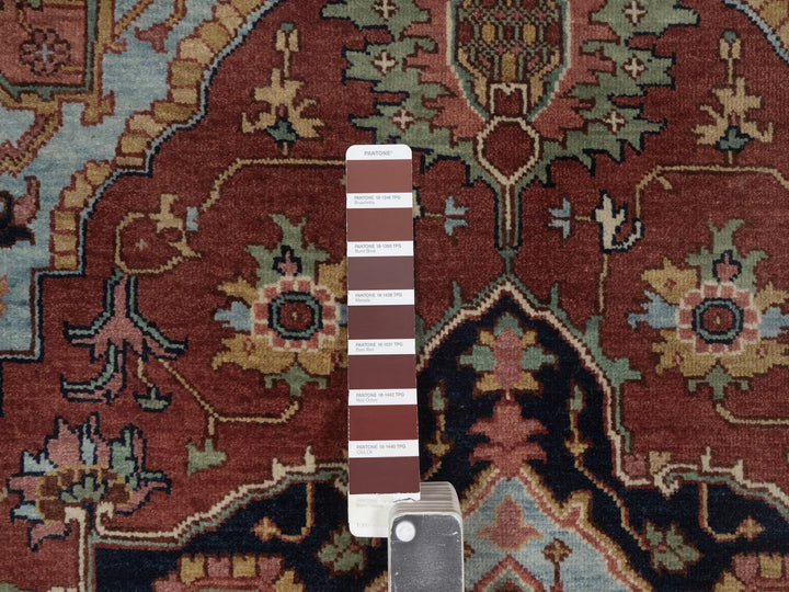 4'1" x 6'1" New Hand Knotted Red Wool Rectangle Oriental Rug - MOA10292796