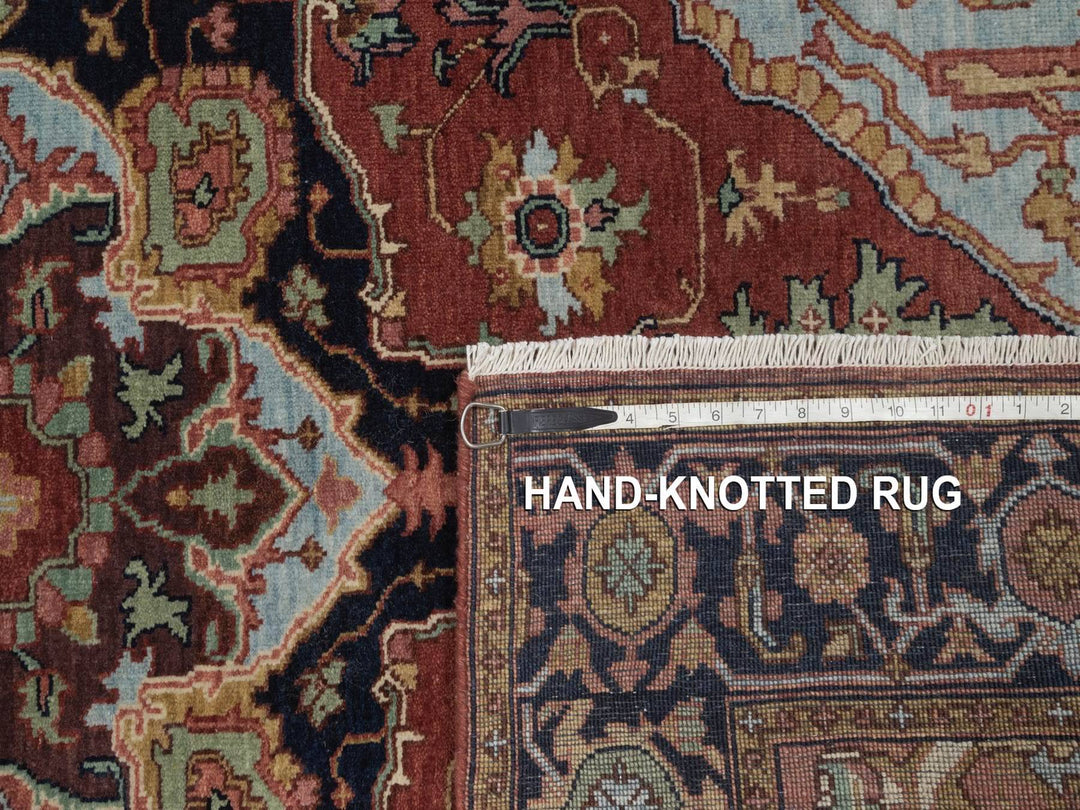 4'1" x 6'1" New Hand Knotted Red Wool Rectangle Oriental Rug - MOA10292796