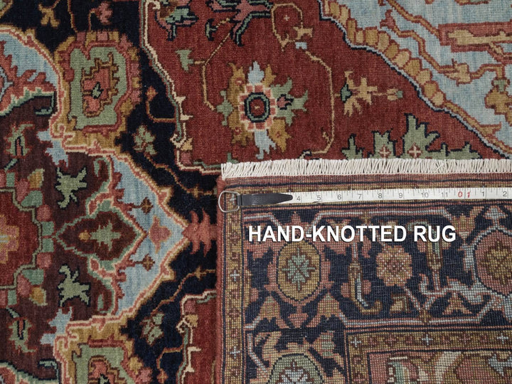 4'1" x 6'1" New Hand Knotted Red Wool Rectangle Oriental Rug - MOA10292796