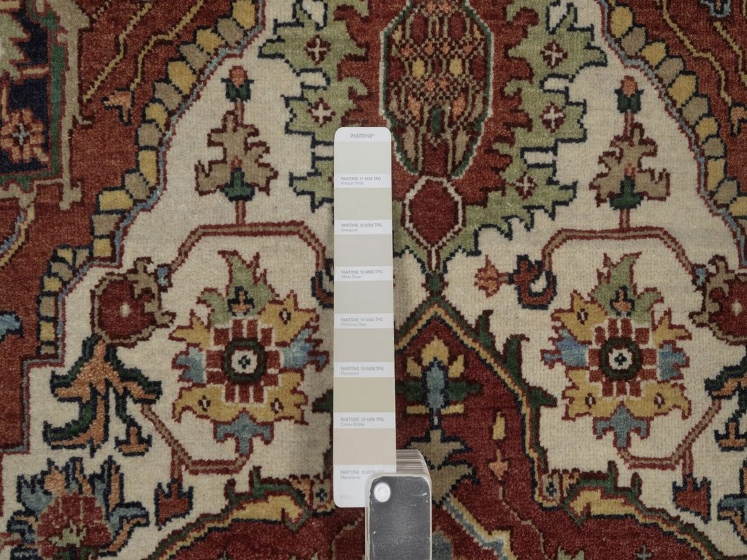 3'11" x 6'0" New Hand Knotted Ivory Wool Rectangle Oriental Rug - MOA10292797