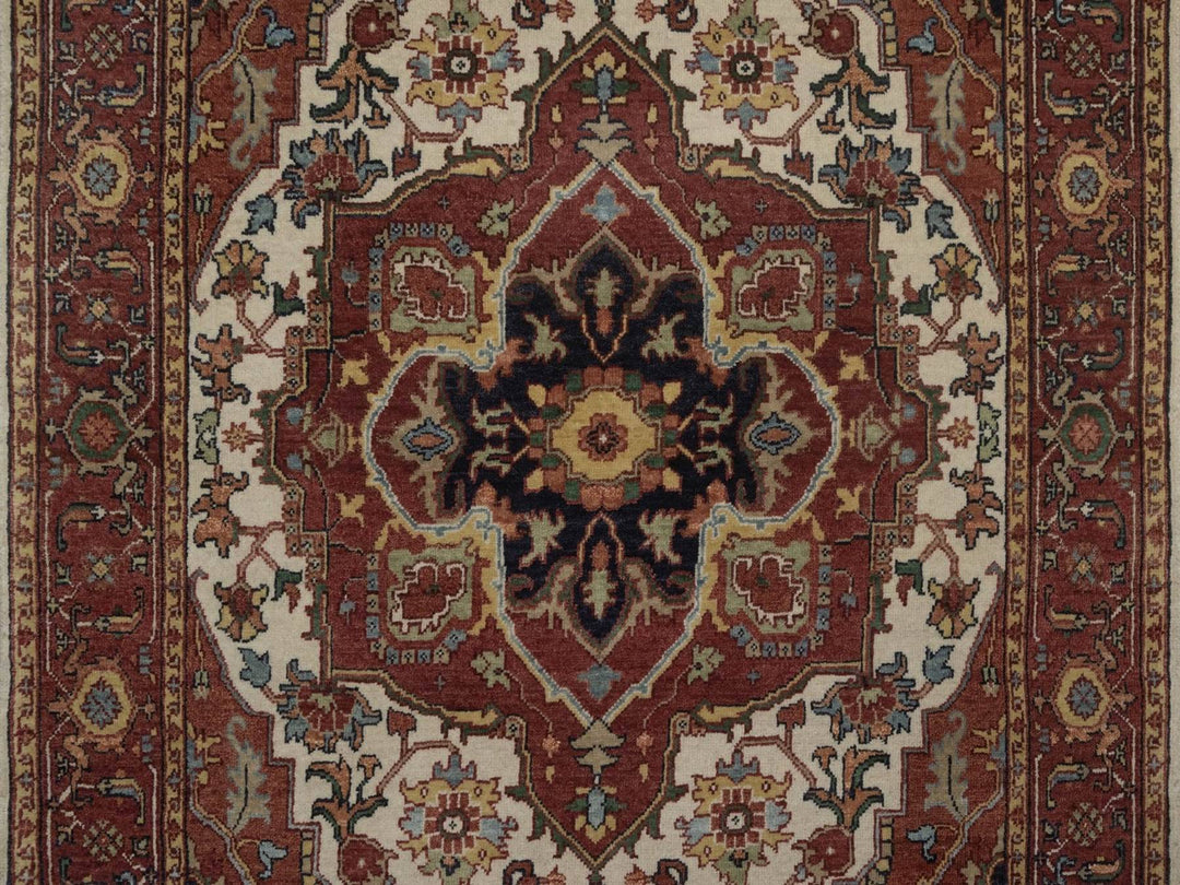 3'11" x 6'0" New Hand Knotted Ivory Wool Rectangle Oriental Rug - MOA10292797