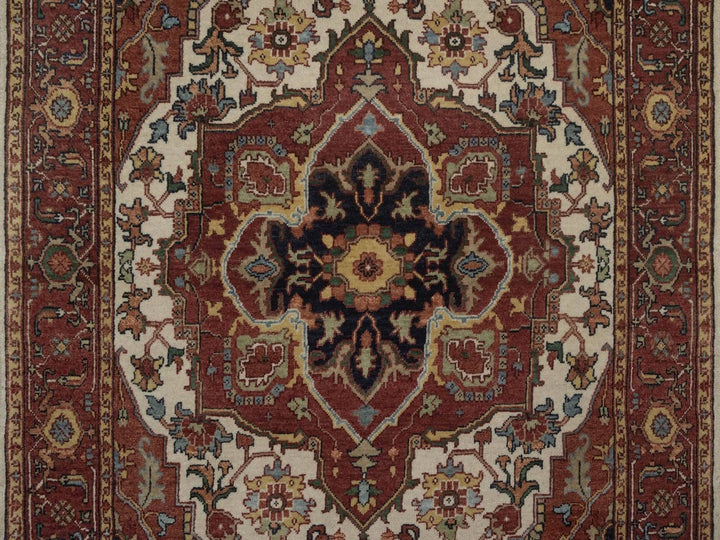 3'11" x 6'0" New Hand Knotted Ivory Wool Rectangle Oriental Rug - MOA10292797
