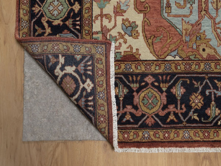7'9" x 10'0" New Hand Knotted Red Wool Rectangle Oriental Rug - MOA10292798