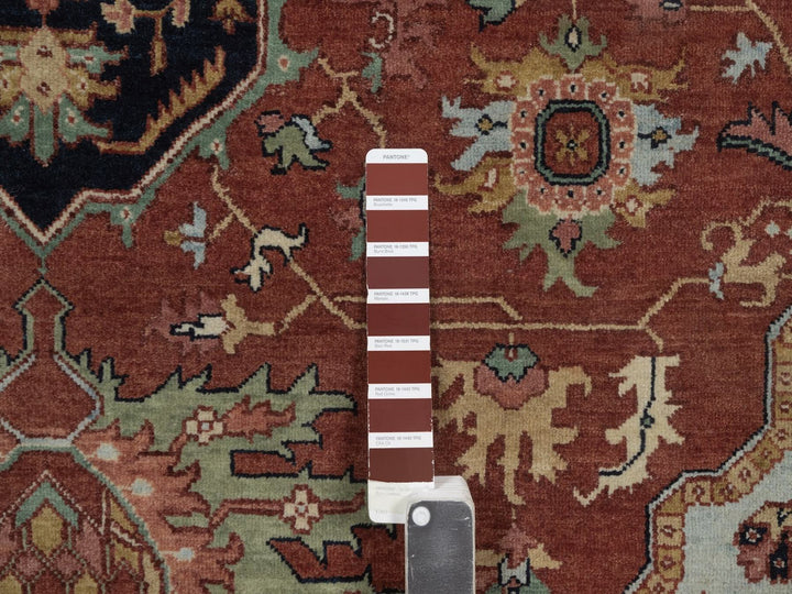 7'9" x 10'0" New Hand Knotted Red Wool Rectangle Oriental Rug - MOA10292798