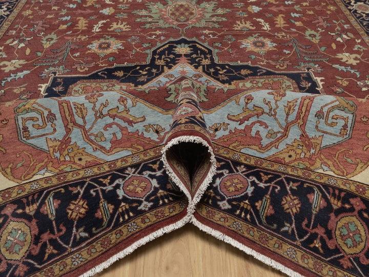 7'10" x 16'0" New Hand Knotted Red Wool Rectangle Oriental Rug - MOA10292799