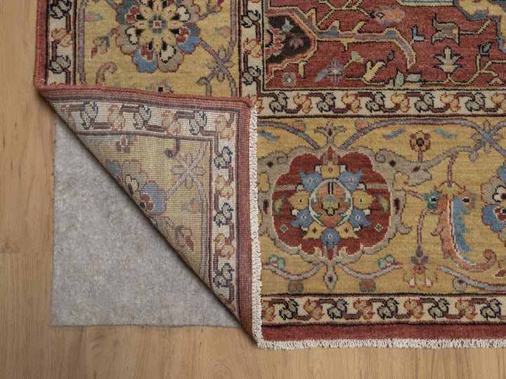 7'10" x 10'1" New Hand Knotted Red Wool Rectangle Oriental Rug - MOA10292801