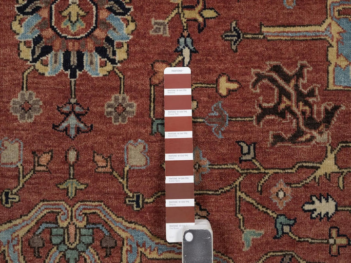 7'10" x 10'1" New Hand Knotted Red Wool Rectangle Oriental Rug - MOA10292801