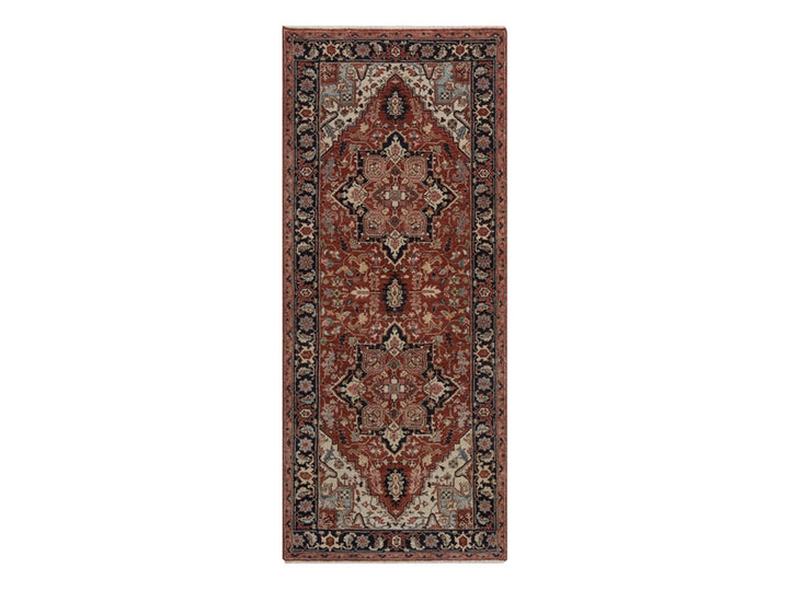 2'7" x 6'3" New Hand Knotted Red Wool Runner Oriental Rug - MOA10292807