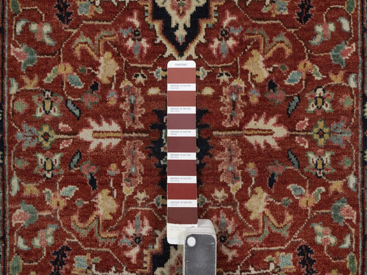 2'7" x 6'3" New Hand Knotted Red Wool Runner Oriental Rug - MOA10292807