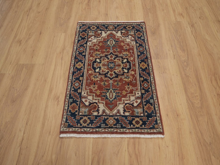 2'0" x 3'0" New Hand Knotted Red Wool Rectangle Oriental Rug - MOA10292808