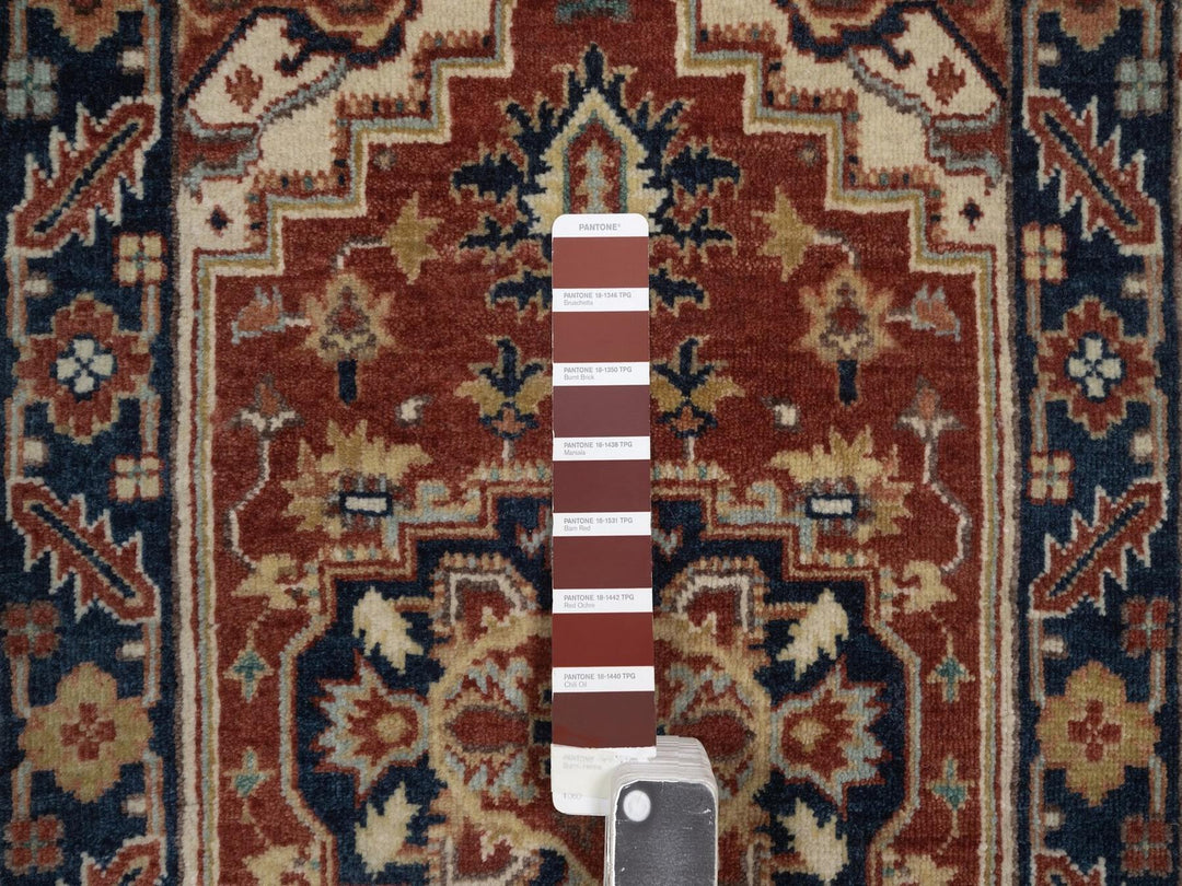 2'0" x 3'0" New Hand Knotted Red Wool Rectangle Oriental Rug - MOA10292808