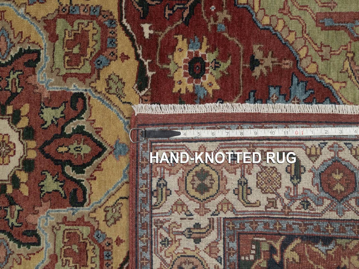 4'1" x 5'11" New Hand Knotted Red Wool Rectangle Oriental Rug - MOA10292809
