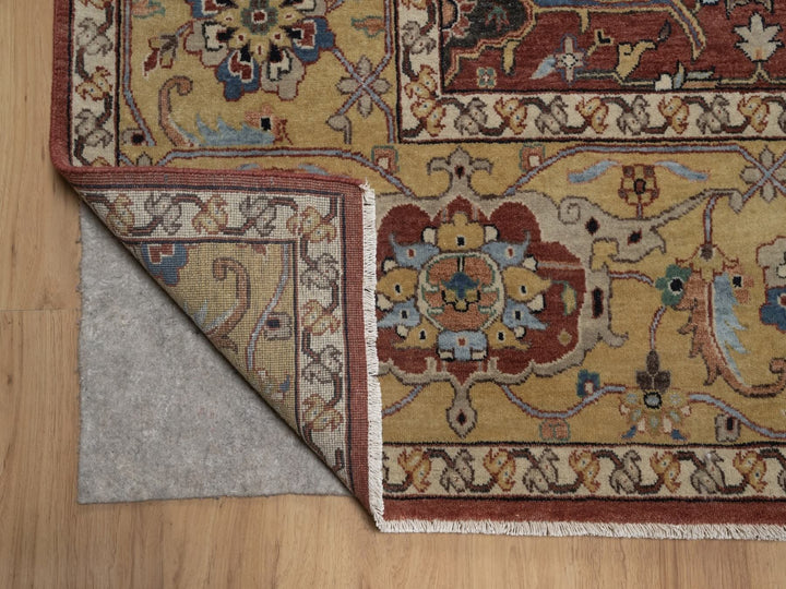 9'2" x 12'1" New Hand Knotted Red Wool Rectangle Oriental Rug - MOA10292811