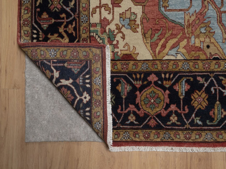 8'9" x 11'10" New Hand Knotted Red Wool Rectangle Oriental Rug - MOA10292812