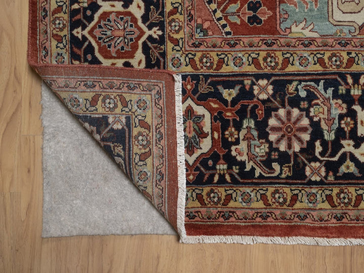 8'8" x 11'11" New Hand Knotted Red Wool Rectangle Oriental Rug - MOA10292814