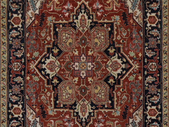 2'10" x 5'2" New Hand Knotted Red Wool Rectangle Oriental Rug - MOA10292816
