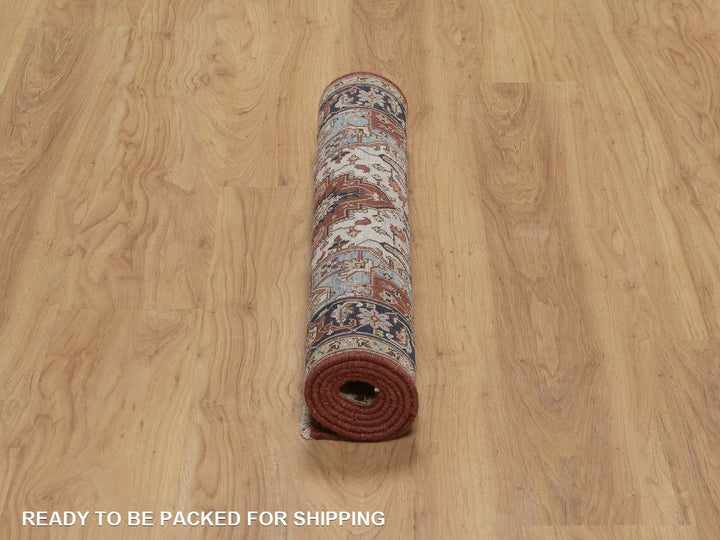 2'10" x 5'2" New Hand Knotted Red Wool Rectangle Oriental Rug - MOA10292816
