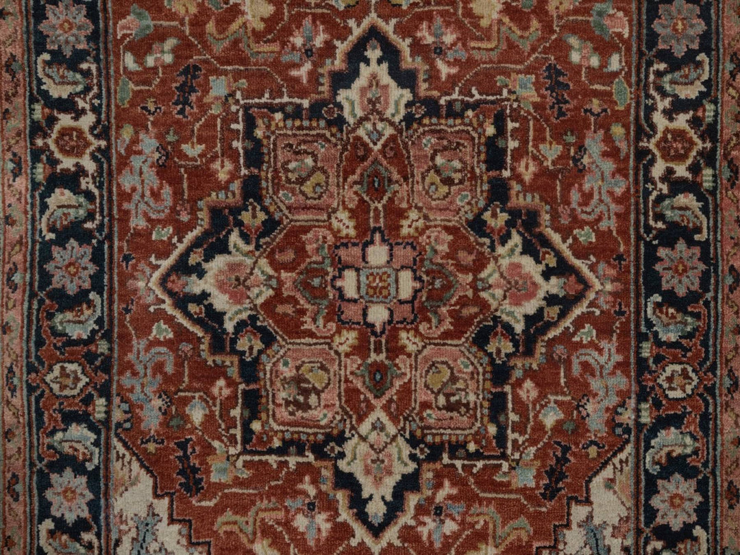 2'7" x 6'3" New Hand Knotted Red Wool Runner Oriental Rug - MOA10292817
