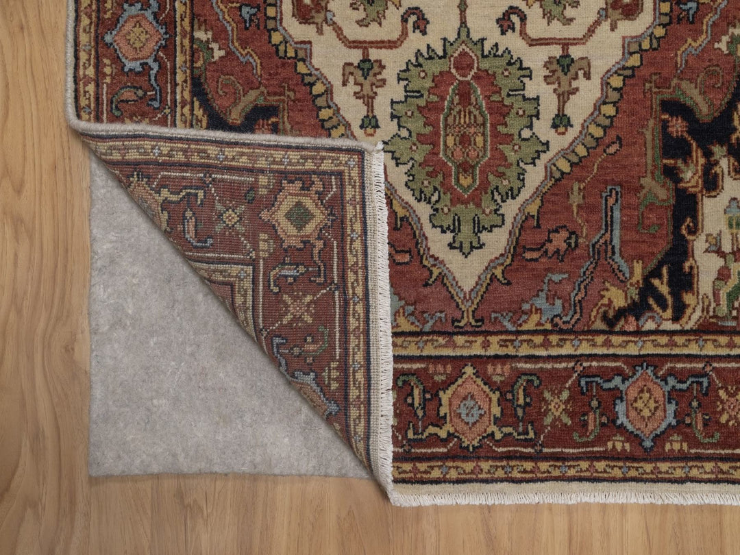 3'0" x 5'1" New Hand Knotted Ivory Wool Rectangle Oriental Rug - MOA10292818