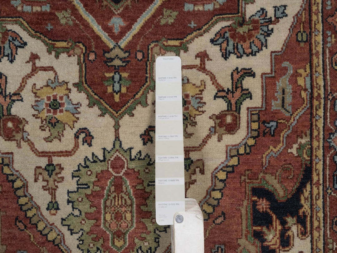 3'0" x 5'1" New Hand Knotted Ivory Wool Rectangle Oriental Rug - MOA10292818