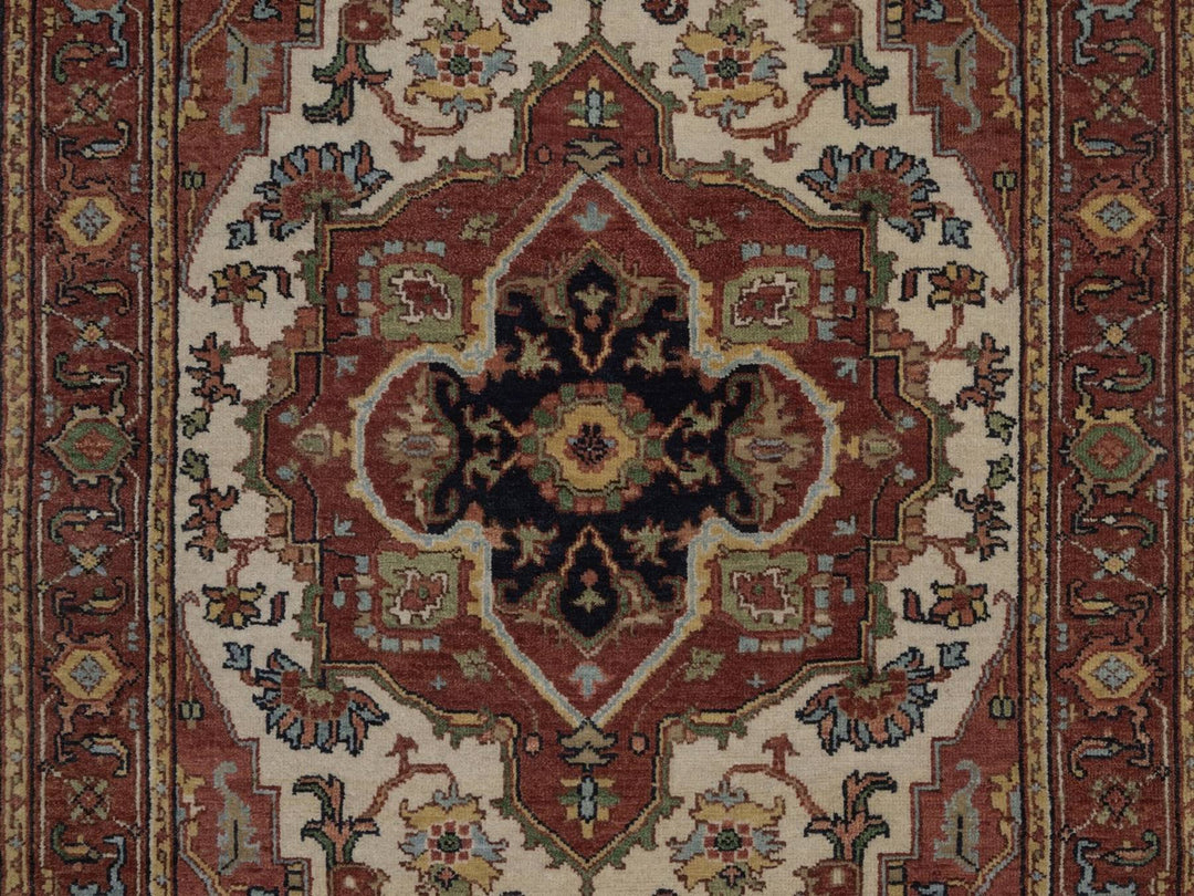 3'0" x 5'1" New Hand Knotted Ivory Wool Rectangle Oriental Rug - MOA10292818
