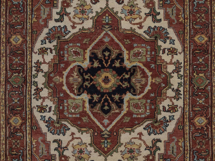 3'0" x 5'1" New Hand Knotted Ivory Wool Rectangle Oriental Rug - MOA10292818
