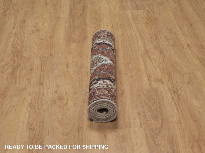 3'0" x 5'1" New Hand Knotted Ivory Wool Rectangle Oriental Rug - MOA10292818