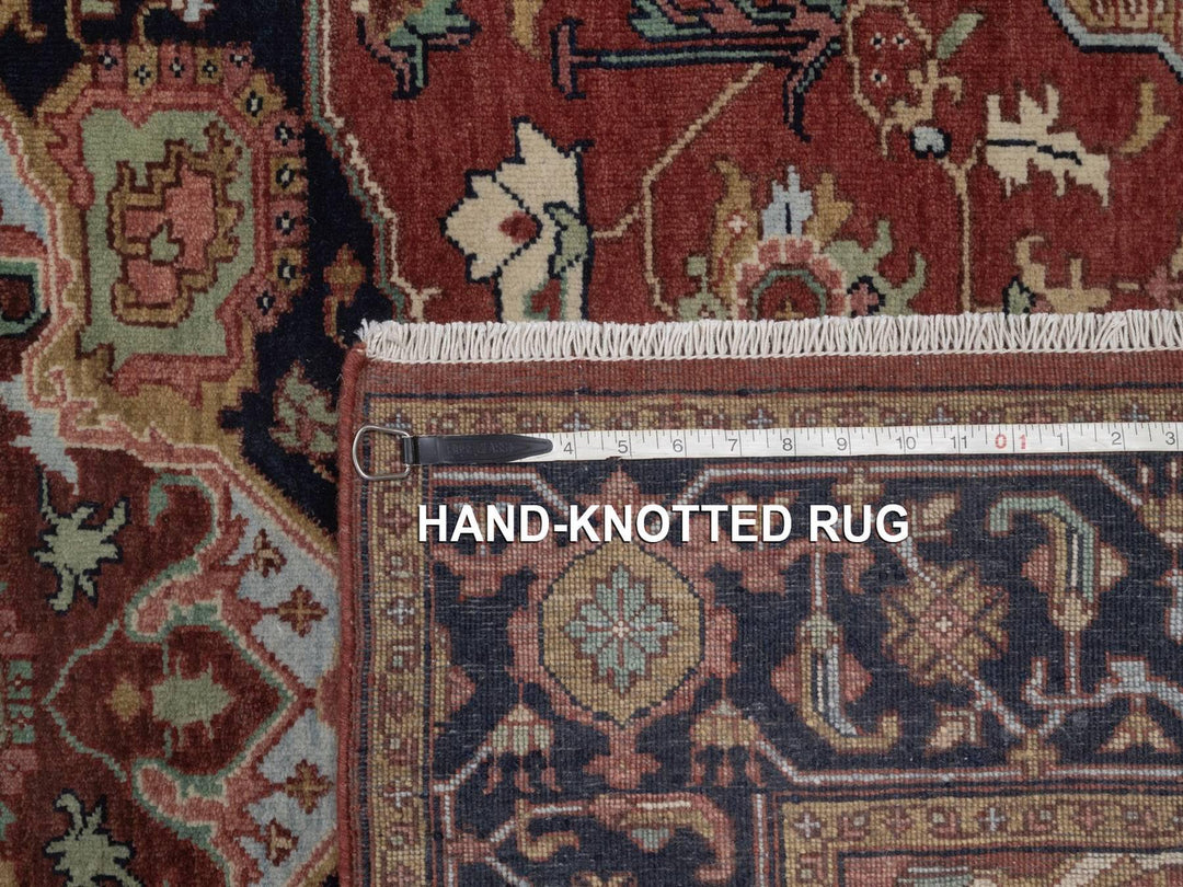 4'11" x 7'3" New Hand Knotted Red Wool Rectangle Oriental Rug - MOA10292819