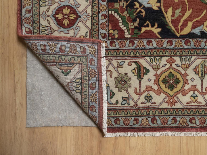 9'11" x 14'3" New Hand Knotted Red Wool Rectangle Oriental Rug - MOA10292821