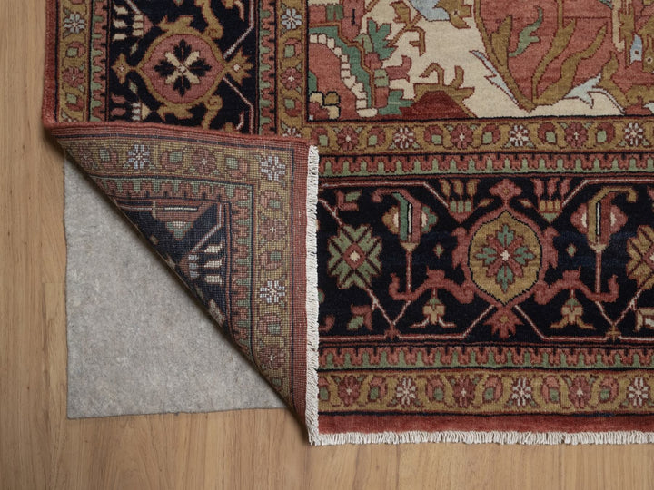 9'11" x 14'0" New Hand Knotted Red Wool Rectangle Oriental Rug - MOA10292823